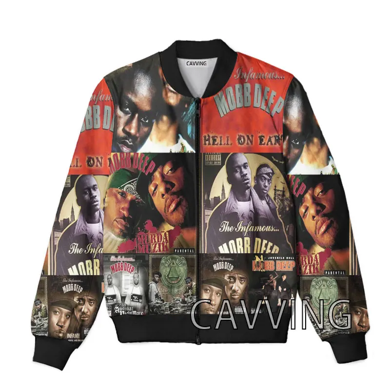 Nové módy Ženy/pánske 3D tlač Mobb Deep Zipper Bomber Bunds Men Muži z kabáty s kabátmi zips