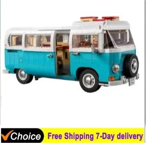 Nové na sklade T2 Camper Car Model Building Blocks Kompatibilné 10279 DIY Hračky pre deti pre deti vianočné narodeniny darček