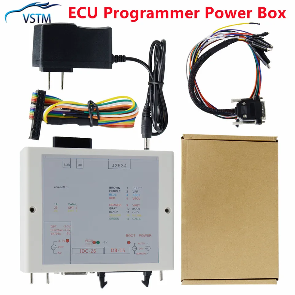 Nové napájacie box JTAG pre ECU Openport for Hitachi Flash cez J2534 Pracuje pre Flash ECU-Soft OBD ECU Programátor Power Box