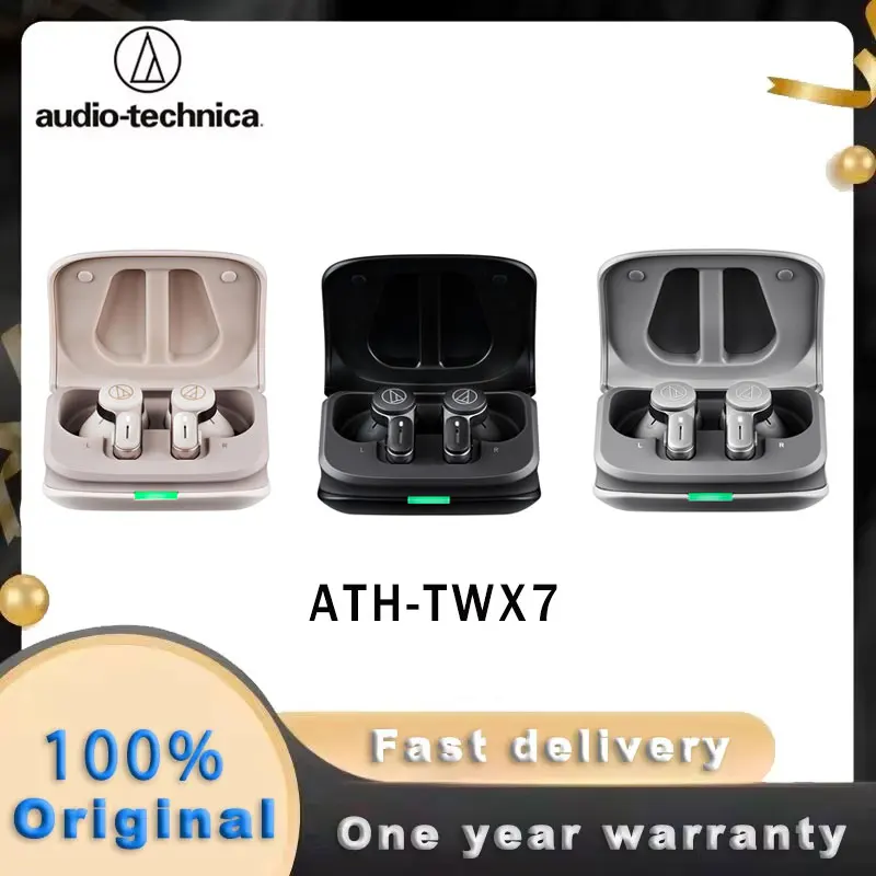 Nové originálne audiotechnica atth-twx7 True Wireless Bluetooth Earbuds Active hluk rušenie do uší dlhé vytrvalostné súmrak Twilight