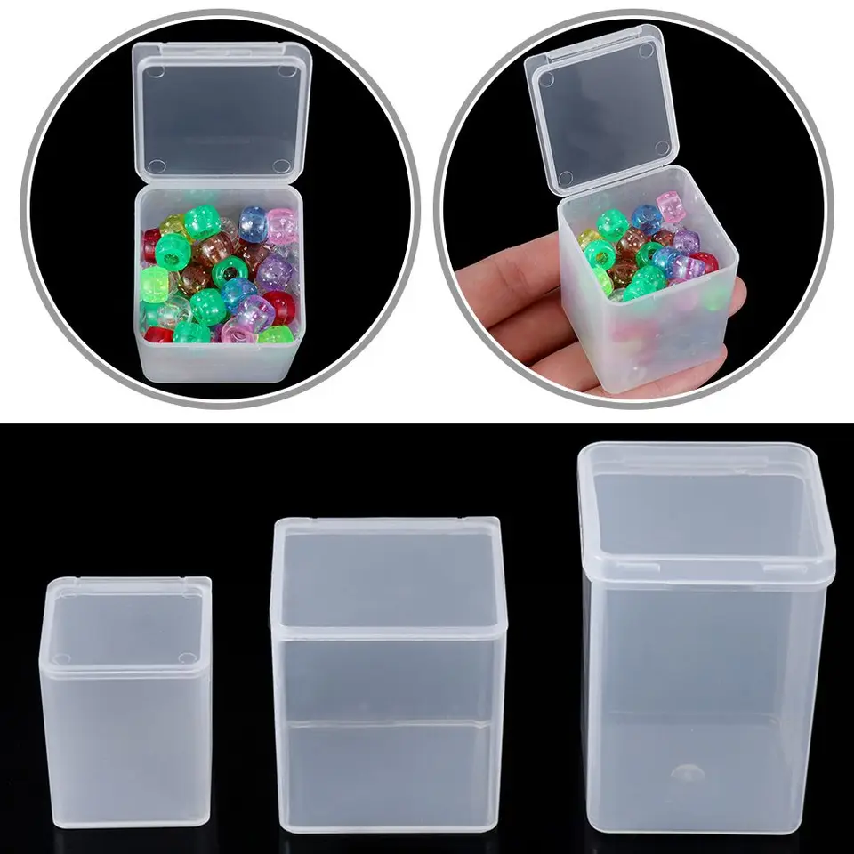 Nové plastové nechty Art Storage Storage Skladanie šperkov na organizátor Pase Pill Box Chip Little Storage Box Panesy Cyster