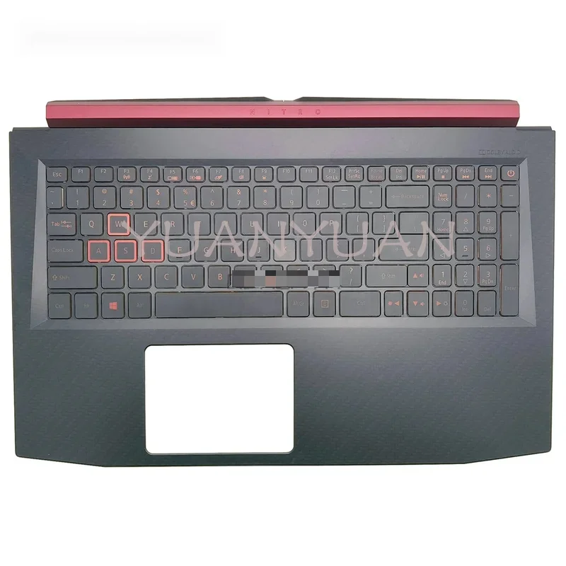 Nové pre Acer Nitro 5 AN515-51 AN515-52 AN515-53 PALMREST HORKOVÉ PRÍRUČKA S PODPOROVANÍM Klávesnicou červenej farby