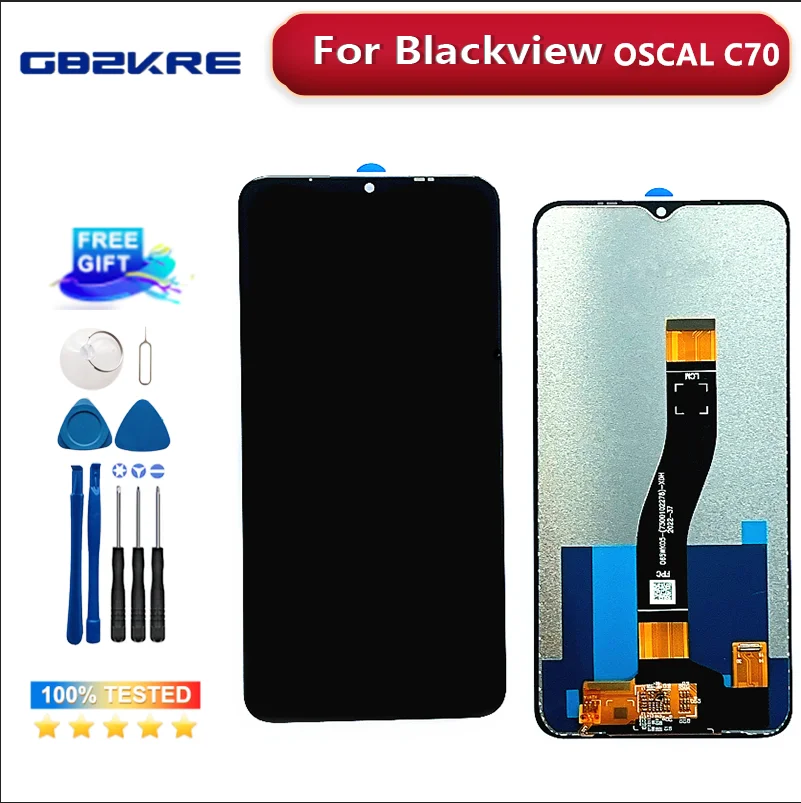 Nové pre BlackView Oscal C70 LCD displej a zostava zostavy dotykovej obrazovky LCD pre BlackView C70 LCD obrazovky
