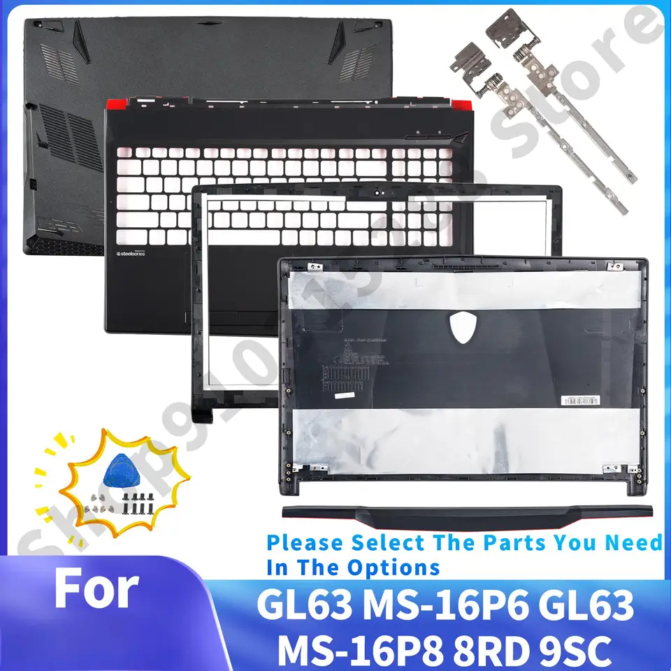 Nové pre GL63 8SC/8RB/8RCS 8RC/8RD 9SC MS-16P6 MS-16P7/P8 LCD zadné kryt