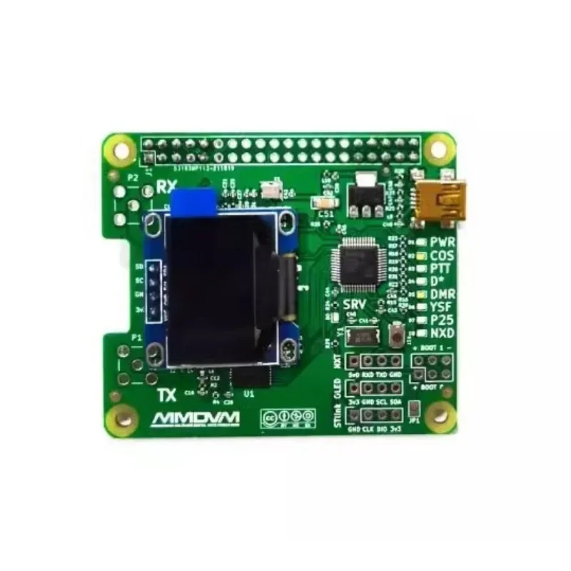Nové pre MMDVM_HS_DUAL_HAT MMDVM DUPLEX RX TX UHF VHF HOTSPOT doska + Anténa + OLED SPOTAČKA P25 DMR YSF NXDN pre RASPBERRY PI