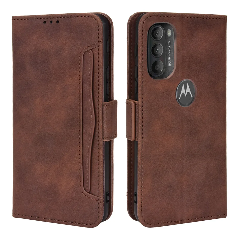 Nové pre Motorola G62 G71 82 5G Flip Case Pase Pase Slot Slot Restable Cover Motorola Moto G52J Case G200 G41 G22 52 G 31 G42 71 S E32