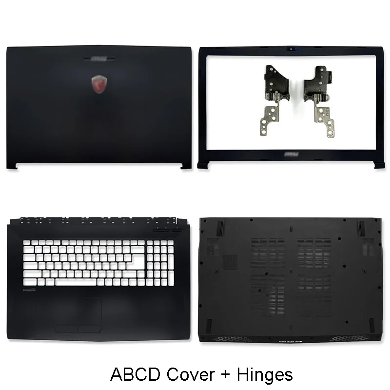 Nové pre MSI GL72 GL72M GP72 MS-1795 MS-1799 MS-179B série LAPTOP zadný kryt predného rámu Palmrest Palmrest Spodné puzdro Kryt pánty pánty
