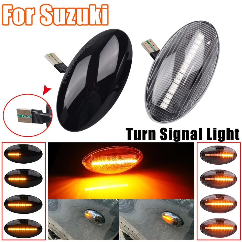 Nové pre Suzuki Swift Jimmy Vitara Sx4 Alto Ignis Splash 2x Turn Signal Signálna sekvenčná LED Dynamická bočná marker Pretekajúca voda
