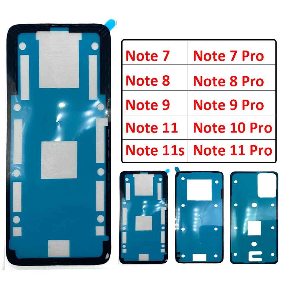 Nové pre Xiaomi Redmi Note 7 8 9 9s 10s 11S 11s Pro Plus 4G 5G zadné batériu Stupeň dverí lepenka lepidla lepidla lepidla lepidla lepidla lepidla