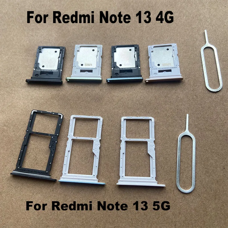 Nové pre Xiaomi Redmi Poznámka 13 4G 5G SIM SIM Card Tray Slot Držiteľ držiaka Socket Adapter Connector Výmena diel