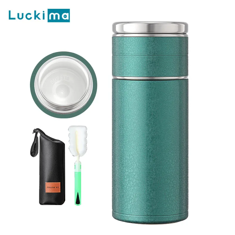 Nové prenosné keramické linnerové pohár Thermos 250/300/400/500 ml tepelných hrnčekov Thermózy Fľaša na fľašu s vodou Izolované šálky s čajovým infuserom