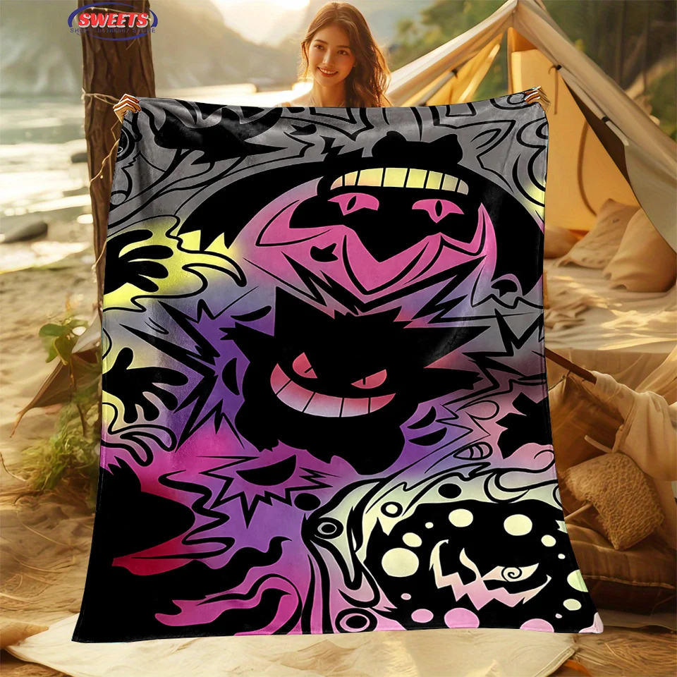 Nové príchod! 6 veľkosť gengar karikatúry flanelová prikrývka pre spálňu na spál