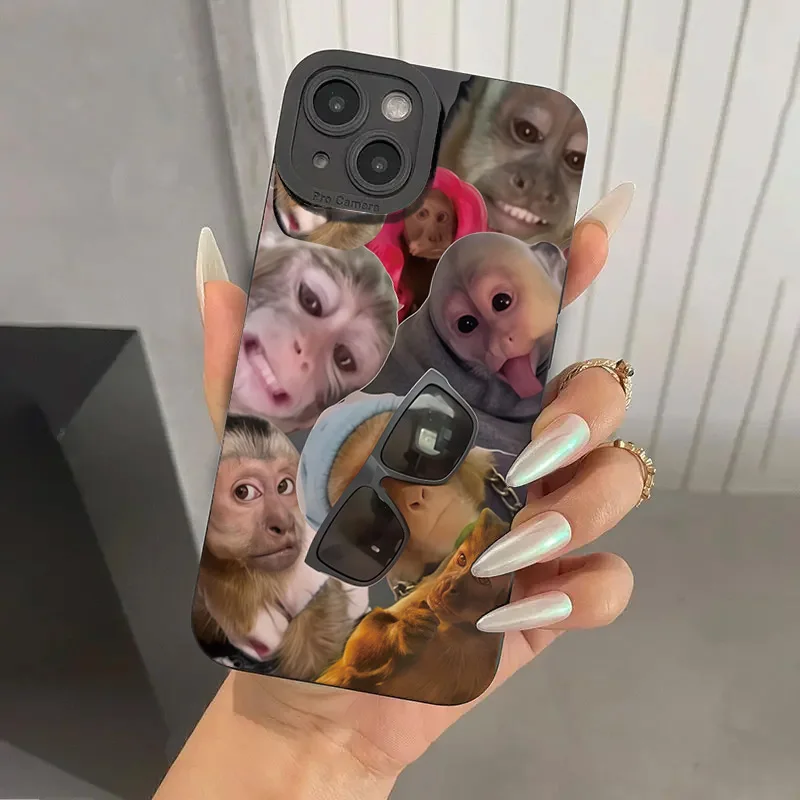 Nové puzdro na telefón Creative Monkey Pattern Pase pre Xiaomi Redmi Note 14 13 12 Pro Plus 13 12S 12S 11 10S 14C 13C 12C Candy Soft Cover Cover