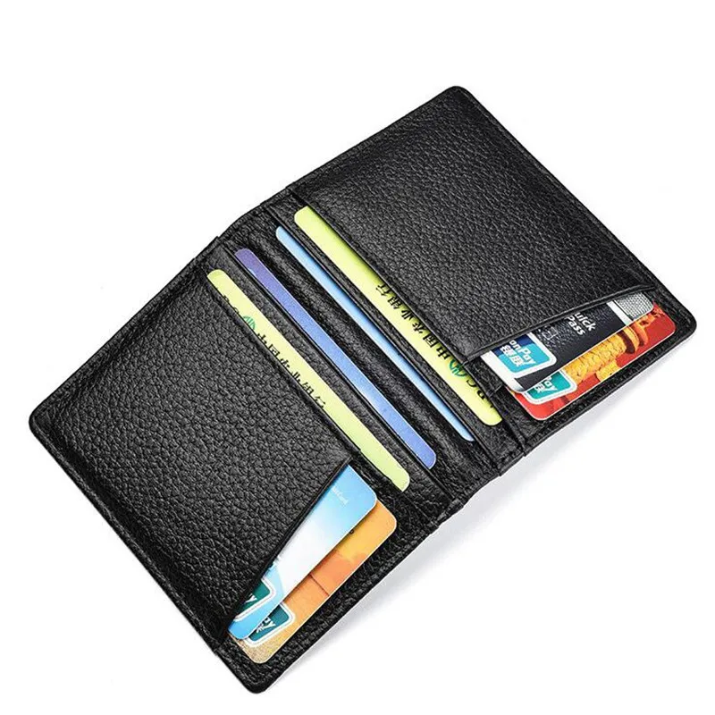 Nové pánske peňaženky Soft Super Slim Wallet Originálne kožené držiaky Kreditné karty Peňaženka tenké karty Malé tašky pre ženy