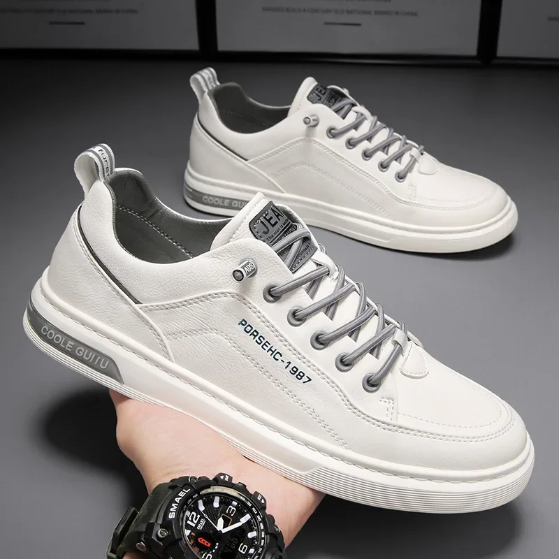 Nové pánske príležitostné topánky kancelárske obchodné topánky pre mužov Comfort Classic White topánky Športová topánka