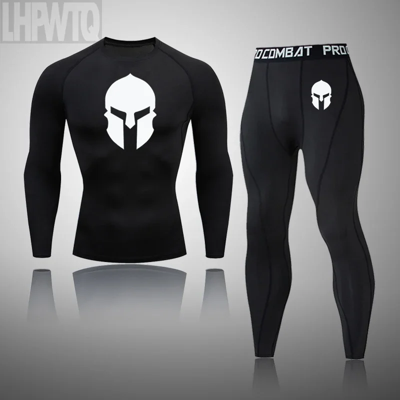 Nové pánske športové bežecké súpravy Long Johns Jogging Basketbal spodná bielizeň Termálne spodné prádlo telocvične Fitness Tracksuit oblečenie
