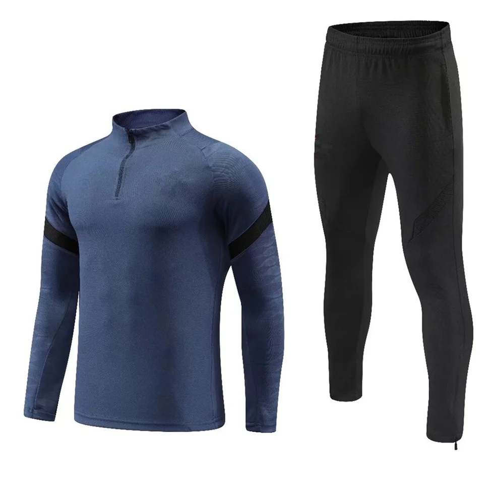 Nové pánske športové súpravy Parížski fanúšikovia Polovičky zipsu Training Wear Wear Games Jerseys Soccer Kit Aldult Tops and Tousers Casual Wea