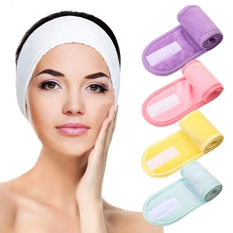Nové pásy hlavy nastaviteľné široké vlasové kúpeľové kúpeľné kúpeľné sprchovacie make -up umývanie tváre Kozmetické čelenka pre ženy Dámy Make Up Accessories