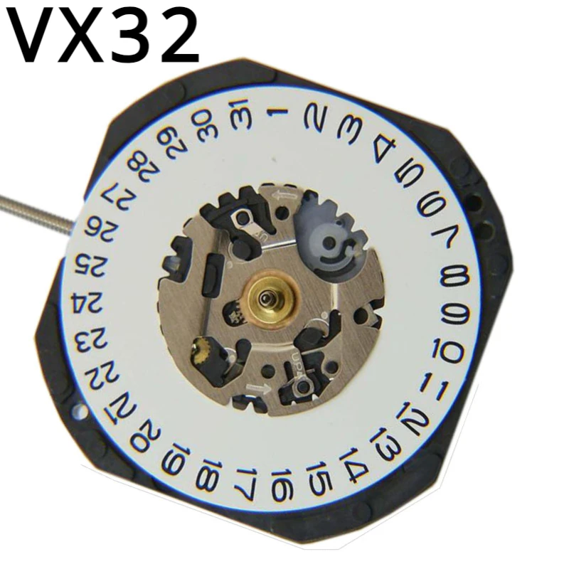 Nové Quartz Watch Vx32 Movement Japan VX32E Trojpínový jediný kalendár 3,6 bodových hodiniek Príslušenstvo