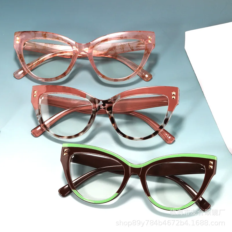 NOVÉ RETICKÉ ŽENY BLUE LIGHTLING Blokovanie okuliarov Cat Eye Eye Clear Eyewear pre ženy luxusné dizajnérske okuliare pre dámske optické