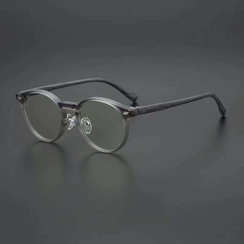 Nové retro drevené zrno Nivet Round okrúhle okuliare Ženy Men 2024 Vysoko kvalitný trendový produkt Anti Blue Light Glasses Ženy Muži