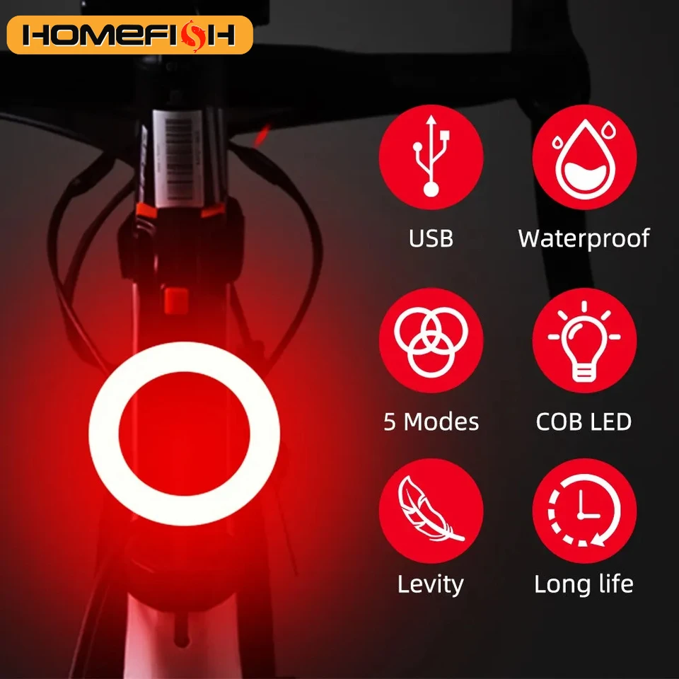Nové režimy na bicykel Taillight Multi Lighting Režimy USB Nabíjateľné LED bicykel svetlo bleskové chvosty zadné svetlá pre MTB Bike
