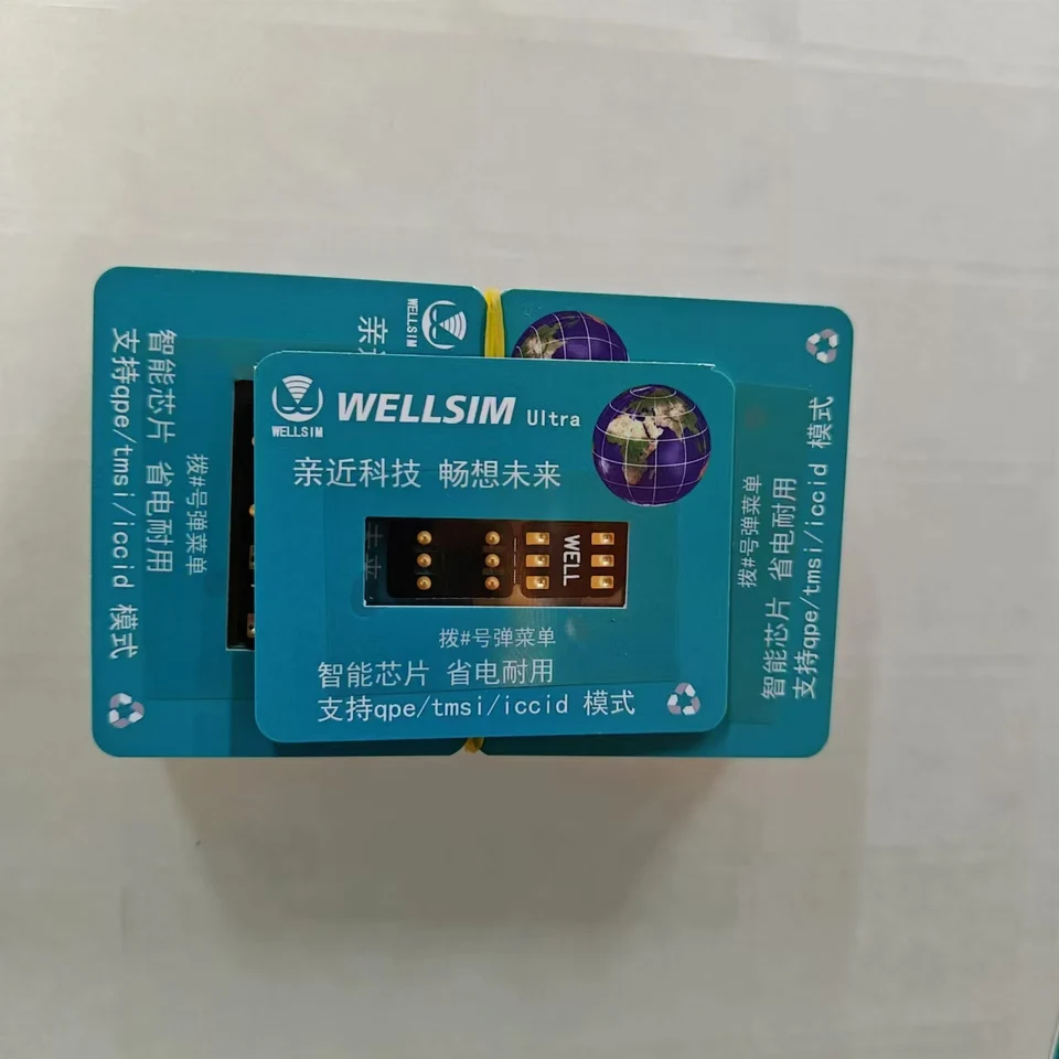 Nové režimy Wellsim Ultra s režimami qpe / tmsi / iCcid odomknuté nálepky na karty pre IP6 až 15 adaptérov SIM Card Promax
