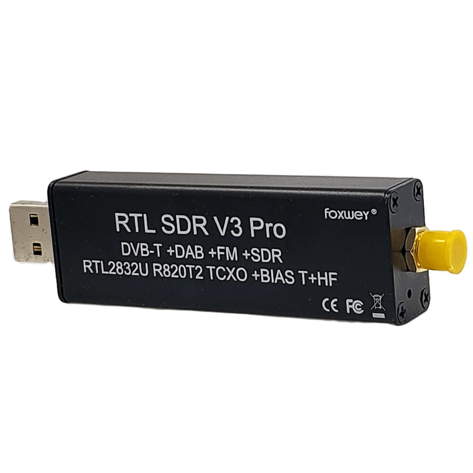 Nové RTL-SDR prijímač Rádio SDR RTL Dokončené výrobky Najlepšie čip RTL2832 RTL SDR RRECEIVER 100KHZ-1,7 GHz Full Spectrum Foxwey