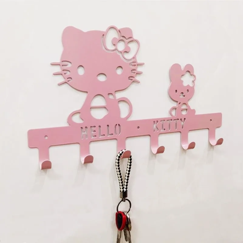 Nové Sanrio Hello Kitty Storage Ozdoby háčiky karikatúry kreatívne dvere stena dekorácie Rôzne položky kľúče vrecko na ukladanie háčikov roztomilé