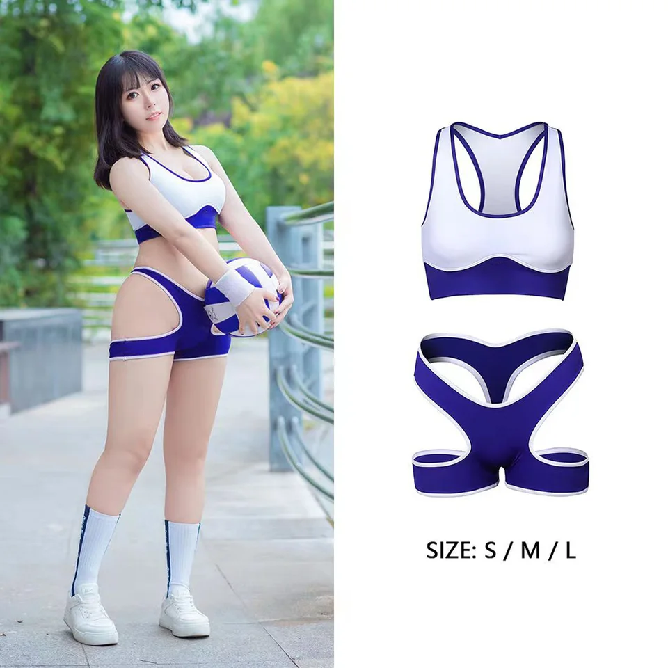 Nové sexy spodné prádlo Perspektíva otvoreného rozsahu Sex Hip Baring Sportswear vášnivý nezbedný kostým školácka telocvičňa oblek uniformný sexi