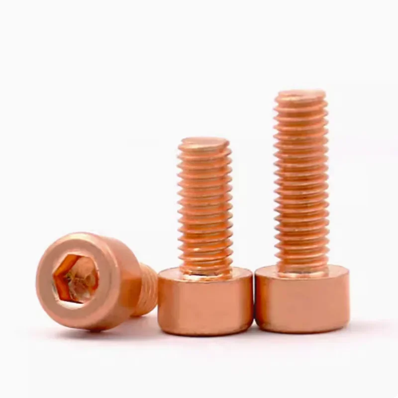 Nové skrutky valca M6 M8 Allen skrutky valca HEX HEX Socket Med s meďovými klincami