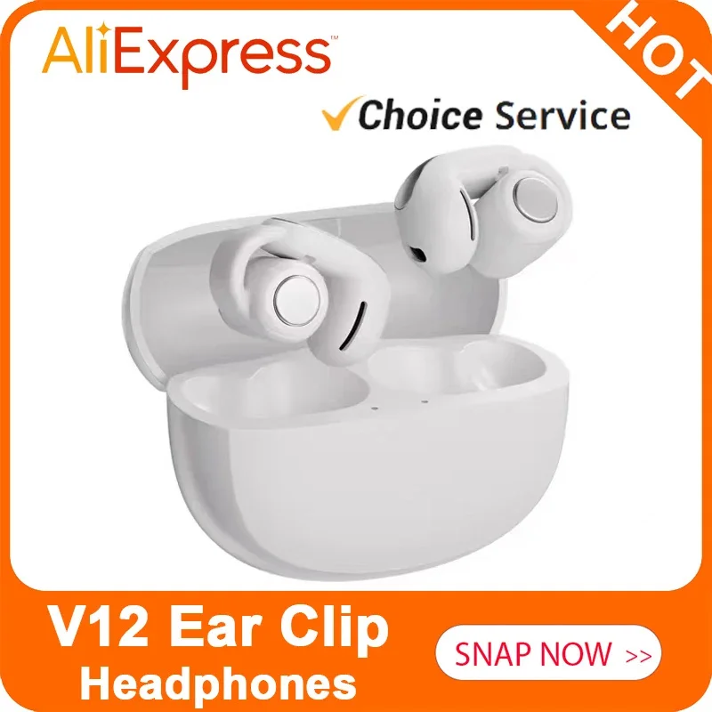 Nové slúchadlá V12 Wireless Bluetooth 5.3 Otvorené náhlavné súpravy hifi stereofónne športové uší HD mikrofón call uši slúchadlá uší pre bose ultra