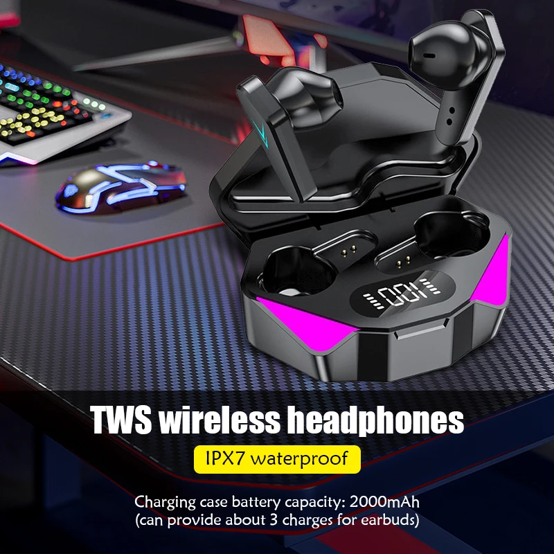 Nové slúchadlá X15 TWS Bluetooth Wireless Gamer Slúchadlá 65 ms nízke latenčné slúchadlá