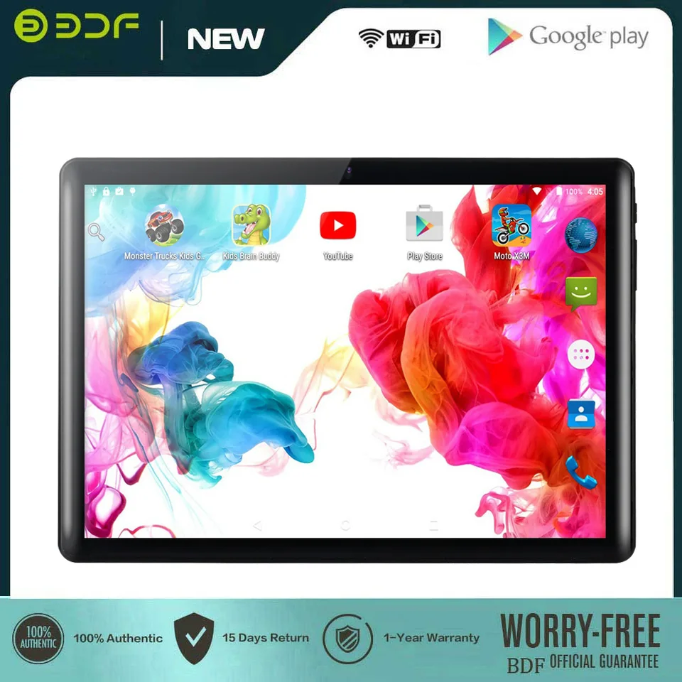 Nové tablety s Androidom 10,1 palca Octa Core 4 GB RAM 64 GB ROM Google Learning Educational Tablet PC Dual SIM WiFi Bluetooth 5000 mAh