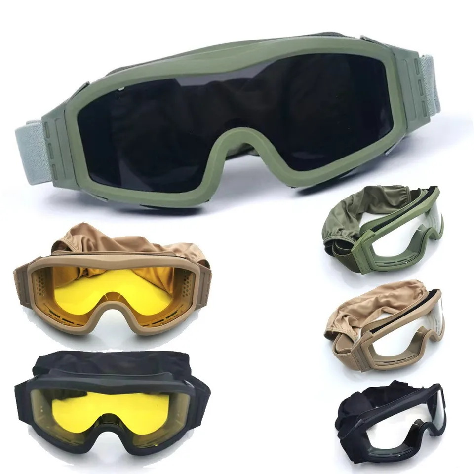 Nové taktické airsoft paintball okuliare Windproof Atti Fog CS Ochrana Goggles Špeciálne sily sa hodia na taktické streľbu pri prilbe