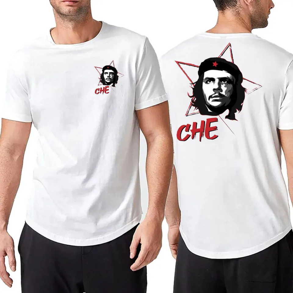 Nové tričko Che Guevara Silhouette Ikonické retro košele Politická revolúcia Cuba Cotton Tops Tops Tops letný krátky rukáv O-krčku