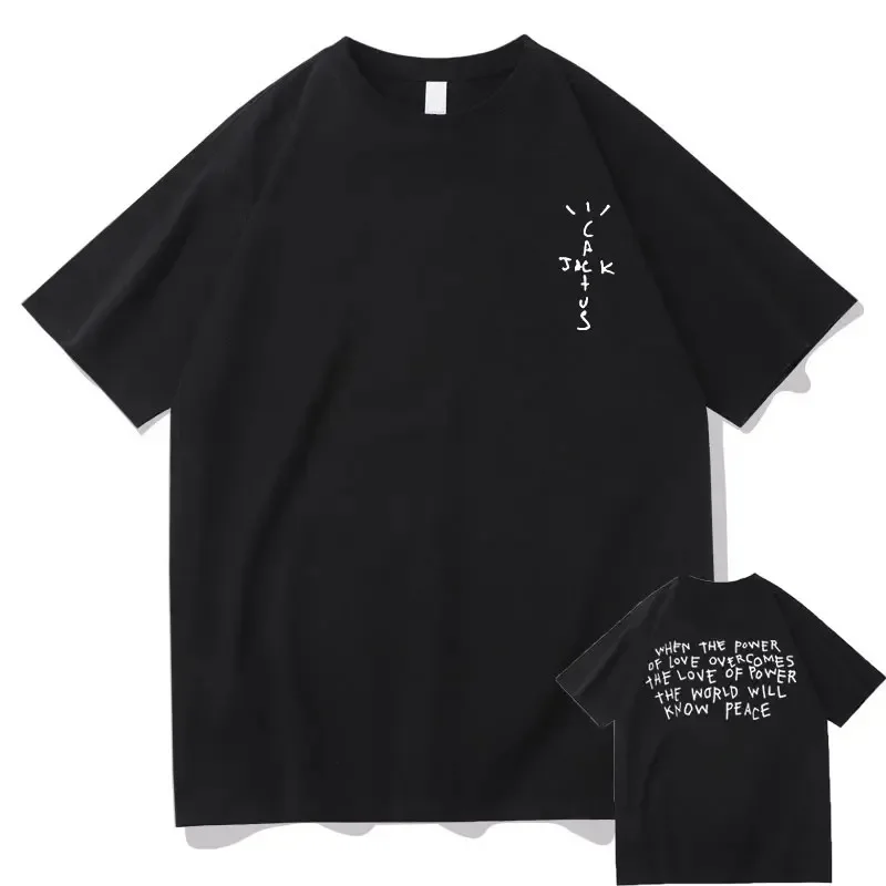 Nové tričko kaktus Jack Awesome ASAP Rocky Graphic T košele Muži Móda módne voľné tričko Pánske hip hopové trend Trend Tree Short Ruckve