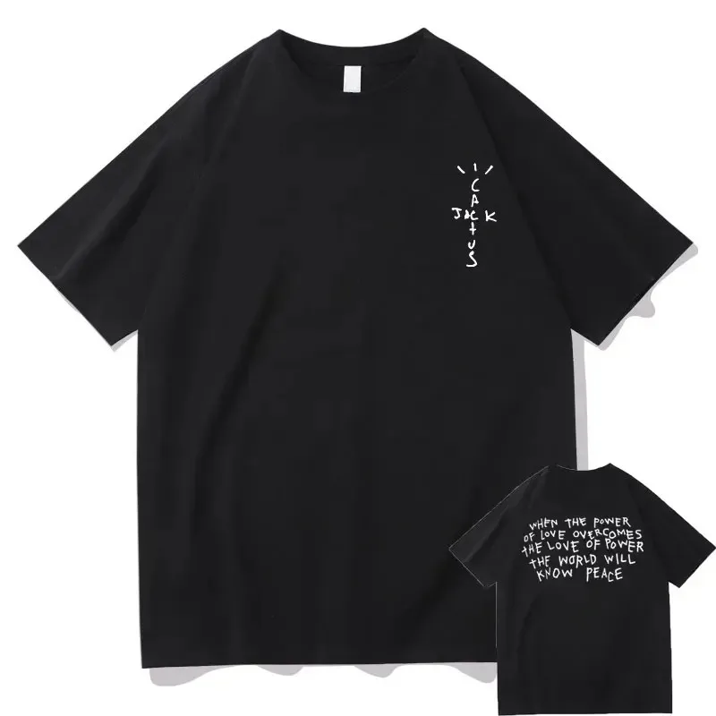 Nové tričko kaktus Jack Awesome ASAP Rocky Graphic T košele Muži Móda módne voľné tričko Pánske hip hopové trend Trend Tree Short Ruckve