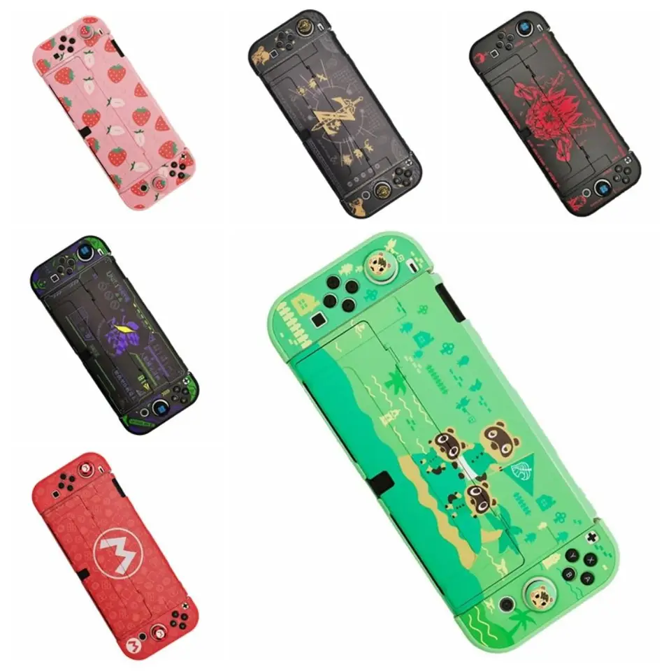 Nové tvrdé škrupiny Ochranné roztomilé viacero štýlov zvierací štýl úložný taška PC PC tenký kryt pre Nintendo Switch OLED