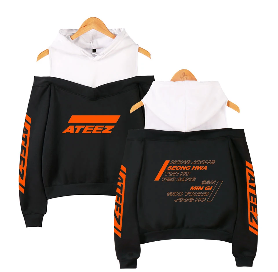 Nové tímové mikiny Ateez Vytlačené mikiny a mikiny žien Sexy exkluzívne ženy Casual Autumn Plus veľkosť 4xl