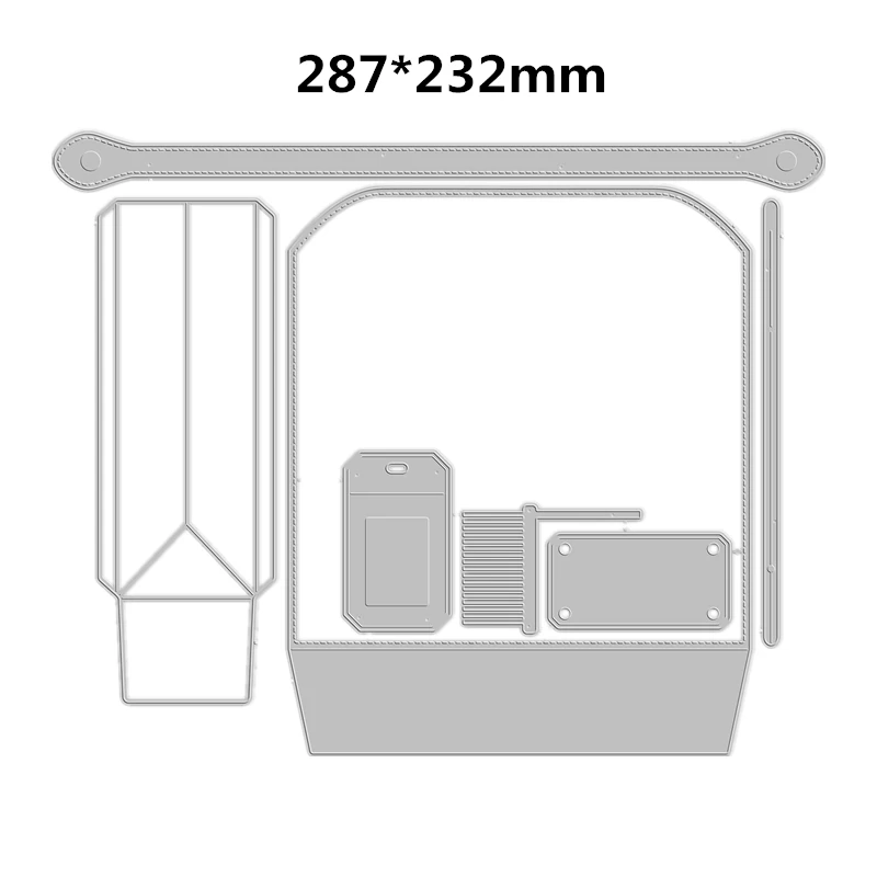 Nové vianočné kovové rezanie zomiera kabelka Girl Bag Gift Box Scrapbooking Accessories Die Cut Embosing Rám Card Craft Die Set