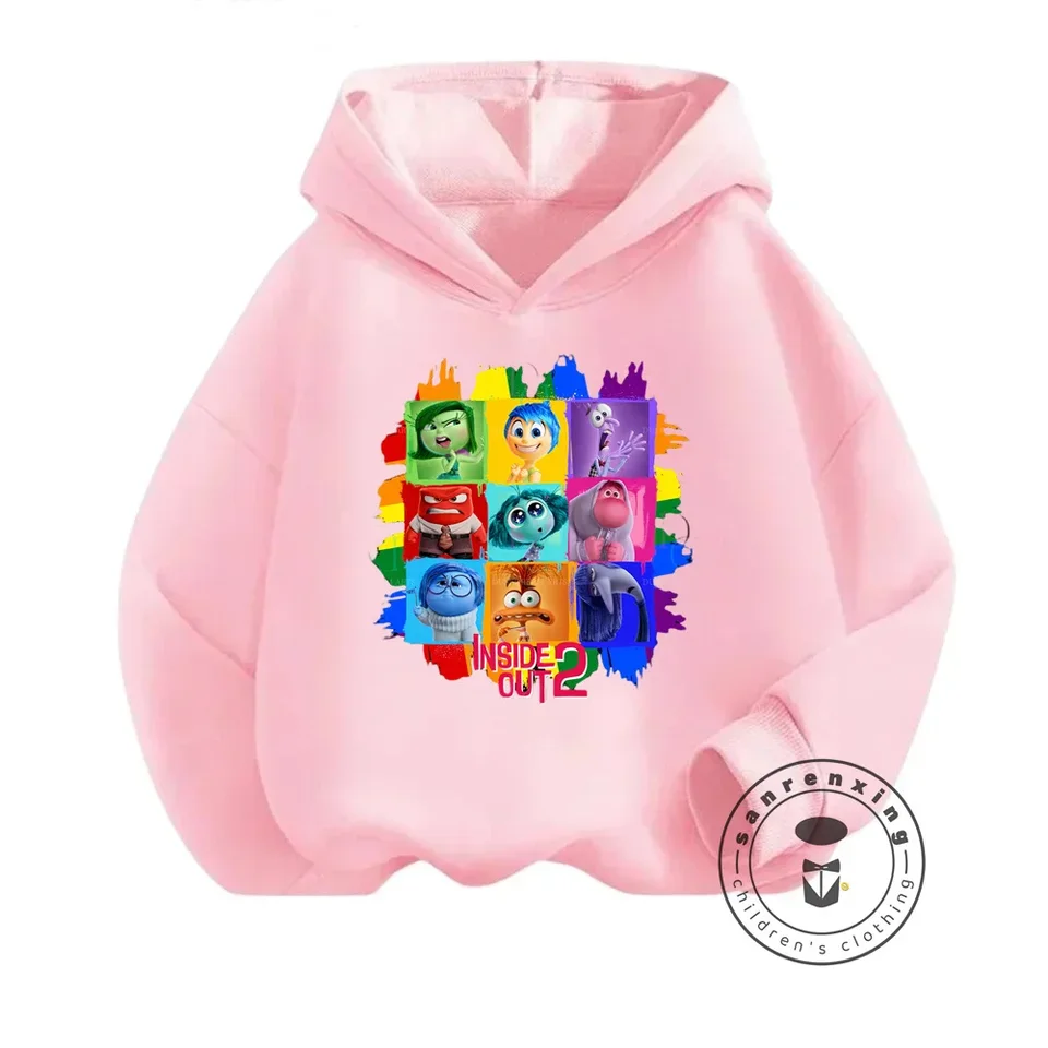Nové vo vnútri out 2 oblečenie Kids kapucňa mikina mikina detské dievčatá karikatúra Skynička Toddler Boys Pullover Outerwear Deti