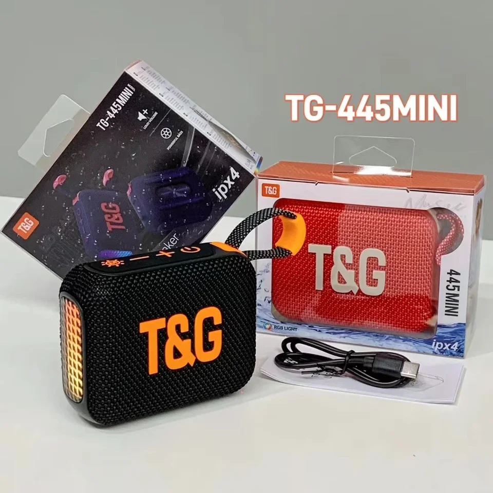 Nové vonkajšie vodotesné prenosné bezdrôtové bezdrôtové pripojenie BT 5.3 Subwoofer Bass TF USB FM asistované prenosné reproduktor TG445Mini