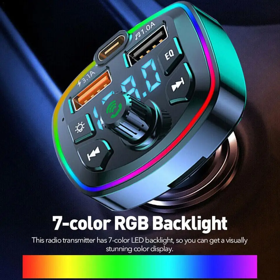 Nové vozidlo Hands-free Bluetooth kompatibilné 5.0fm vysielač súprava automobilu 2 USB MP3 Modulátor prehrávač Audio Adapte Adapte