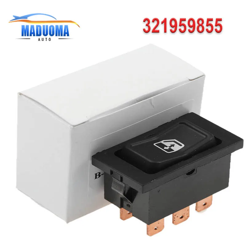 Nové vysoko kvalitné príslušenstvo automobilu 321959855 5pins Power Window Single Switch pre VW Volkswagen Golf Jetta Mk2 Passat B2 T3