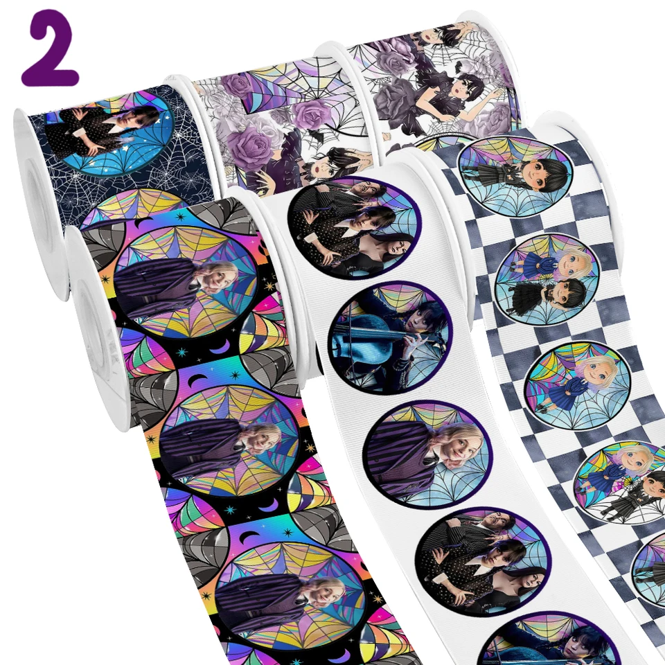 Nové vzory karikatúra stredná postava Vytlačená Grosgrain Ribbon pre domácich majstrov hlavy pokrývky 10 yardov saténová stuha