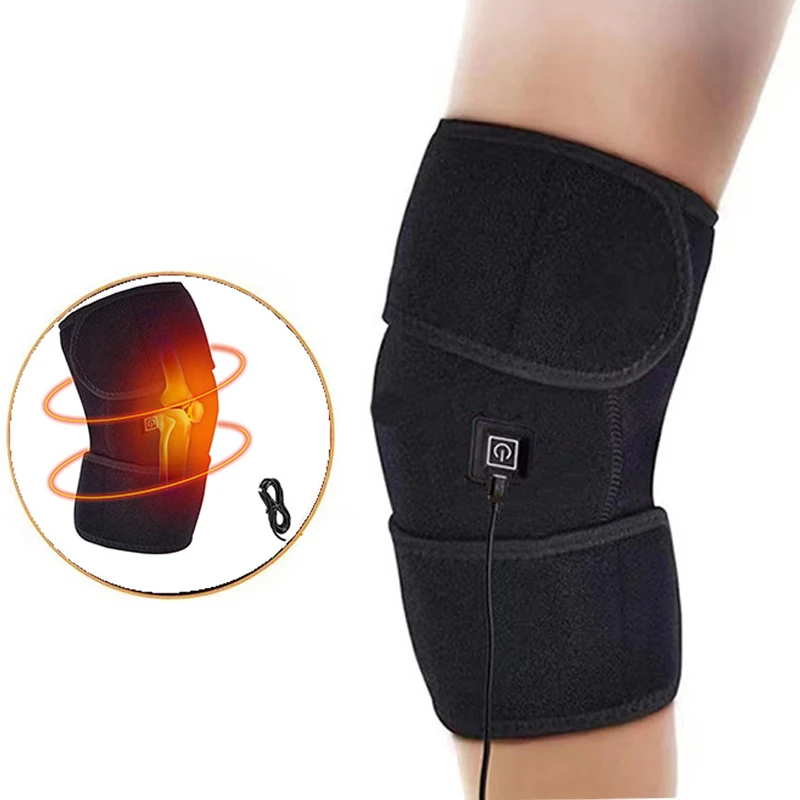 Nové zahrievacie vankúšiky na koleno pre artritídu RELEKOU ZLOŽENIE KLNÉHO OBCHODU USB Elektrické vyhrievané kolenné ortézové zabalenie teplého kolena Massager Tepelná terapia