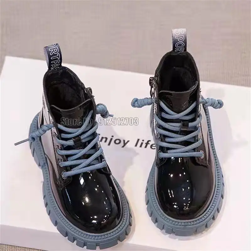 Nové zimné deti Pu kožené vodotesné topánky Kids Sneh Brand Girls Guys Gumber Fashion tenisky topánky