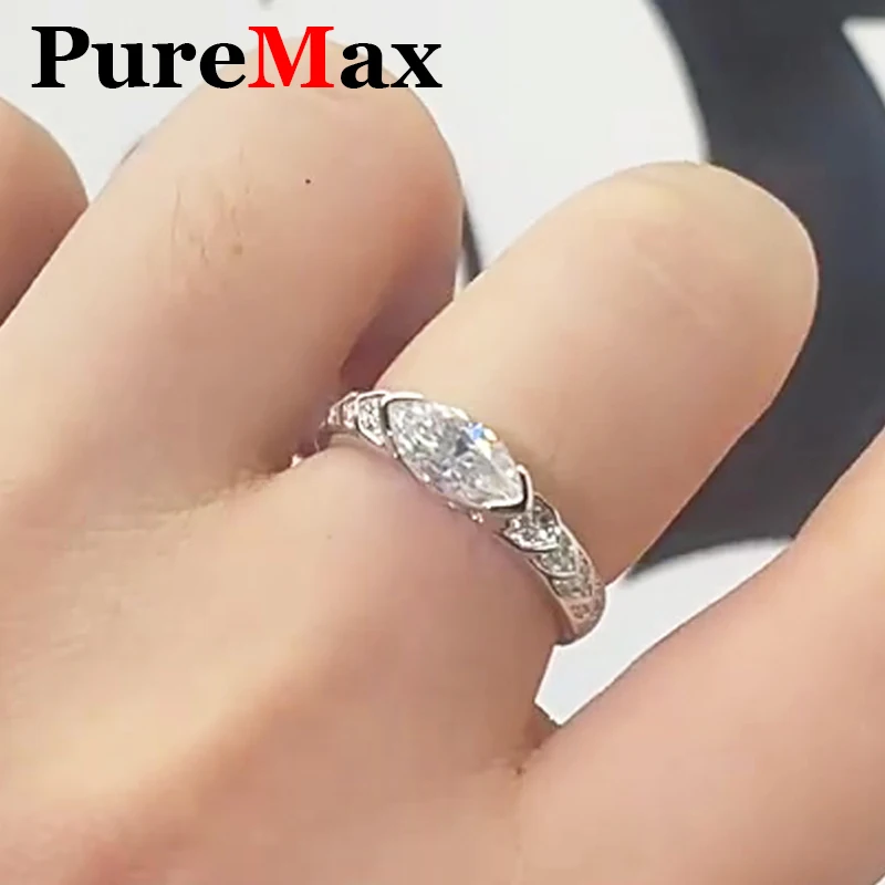 Nové zásnubné dámske moissanite diamantové prsteň luxusné d