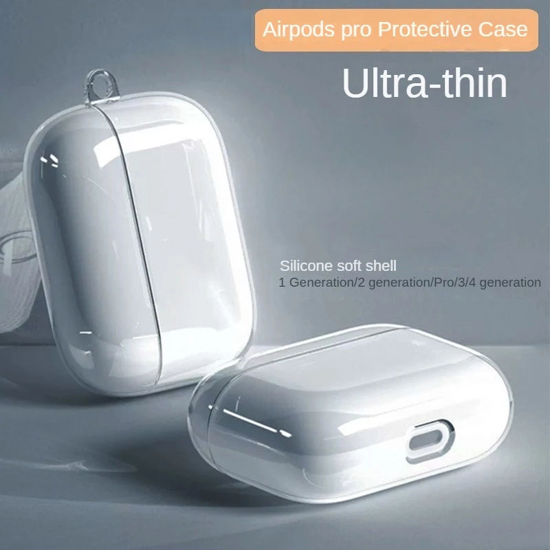 Nové čisté mäkké puzdro na slúchadlá TPU s popruhom na šnúrku pre AirPods4 AirPods Pro 2 generácie AirPods 4 3 2 1 Príslušenstvo krytu
